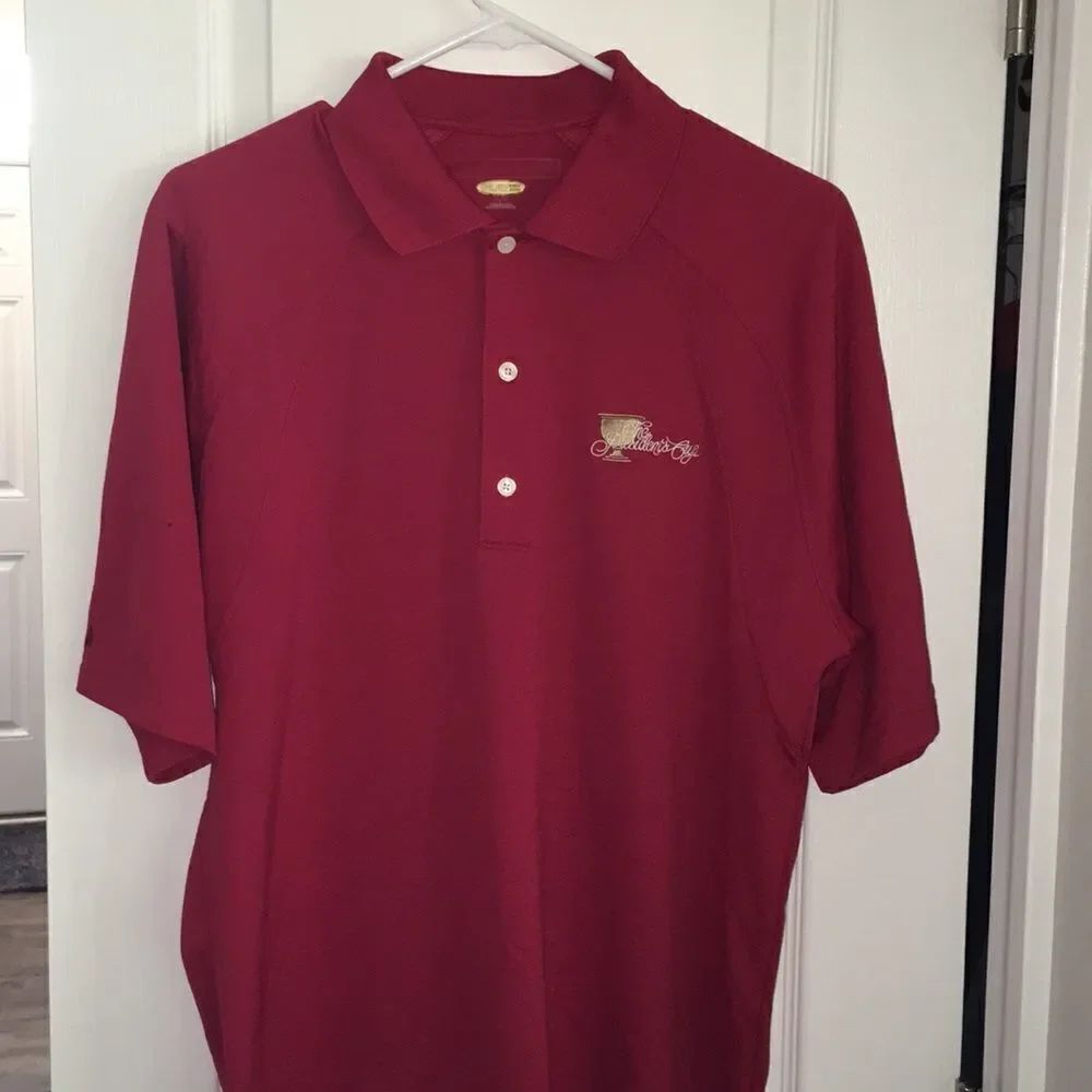 Damaged Sunday Red The Presidents Cup Harding Park San Francisco golf polo shirt